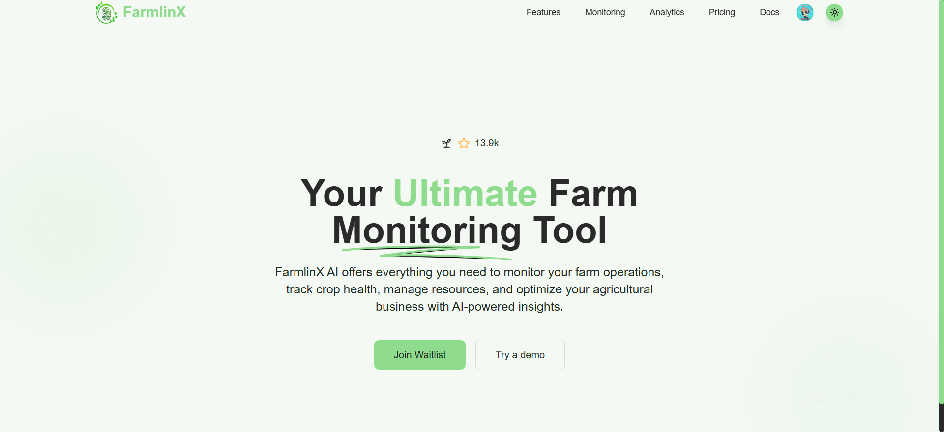 Farmlinx AI Dashboard screenshot 3